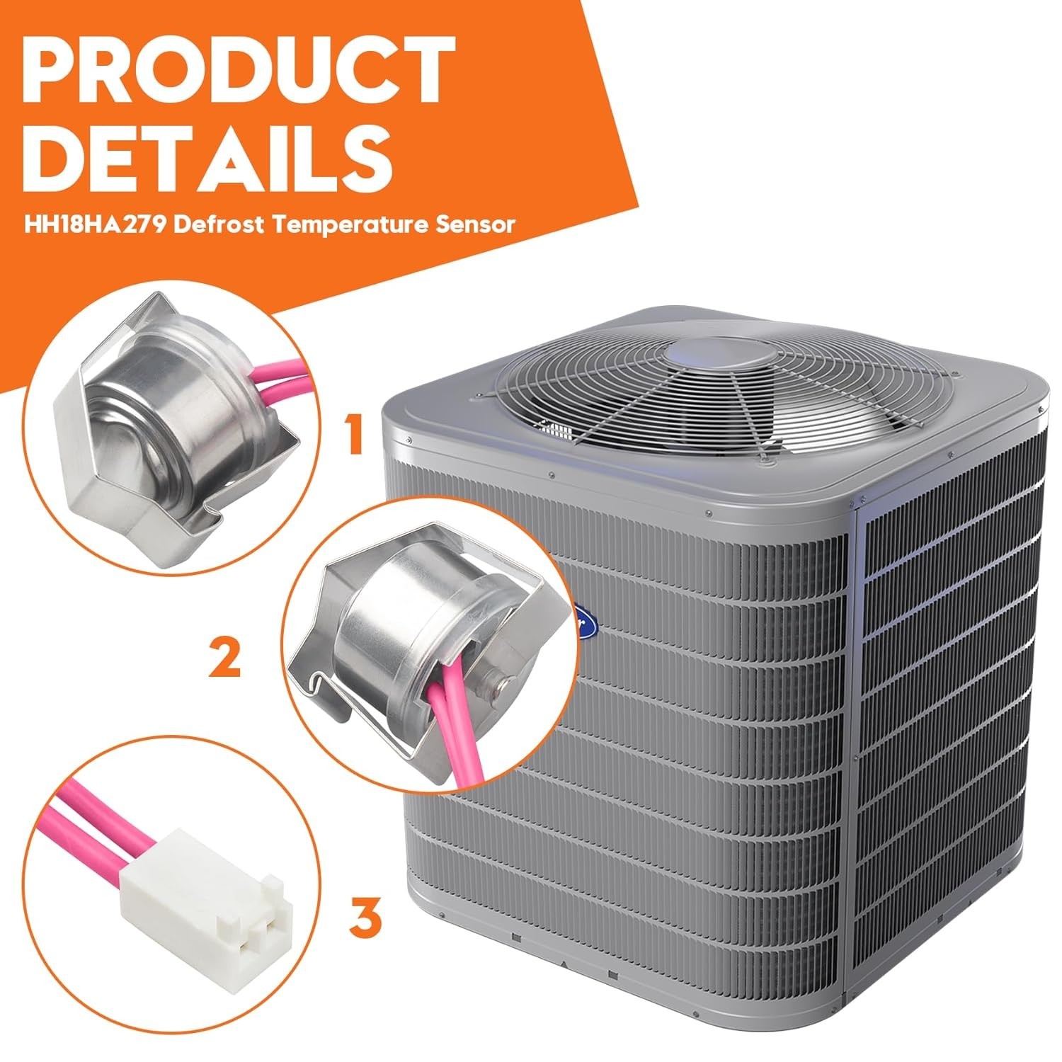 HH18HA279 Heat Pump Defrosting Thermostat Sensor Replacement For Carrier New