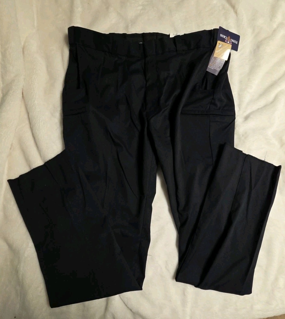Mens 44 Reg, Dark Navy, Unhemmed Flying Cross Class A 6 Pocket, Uniform Pants
