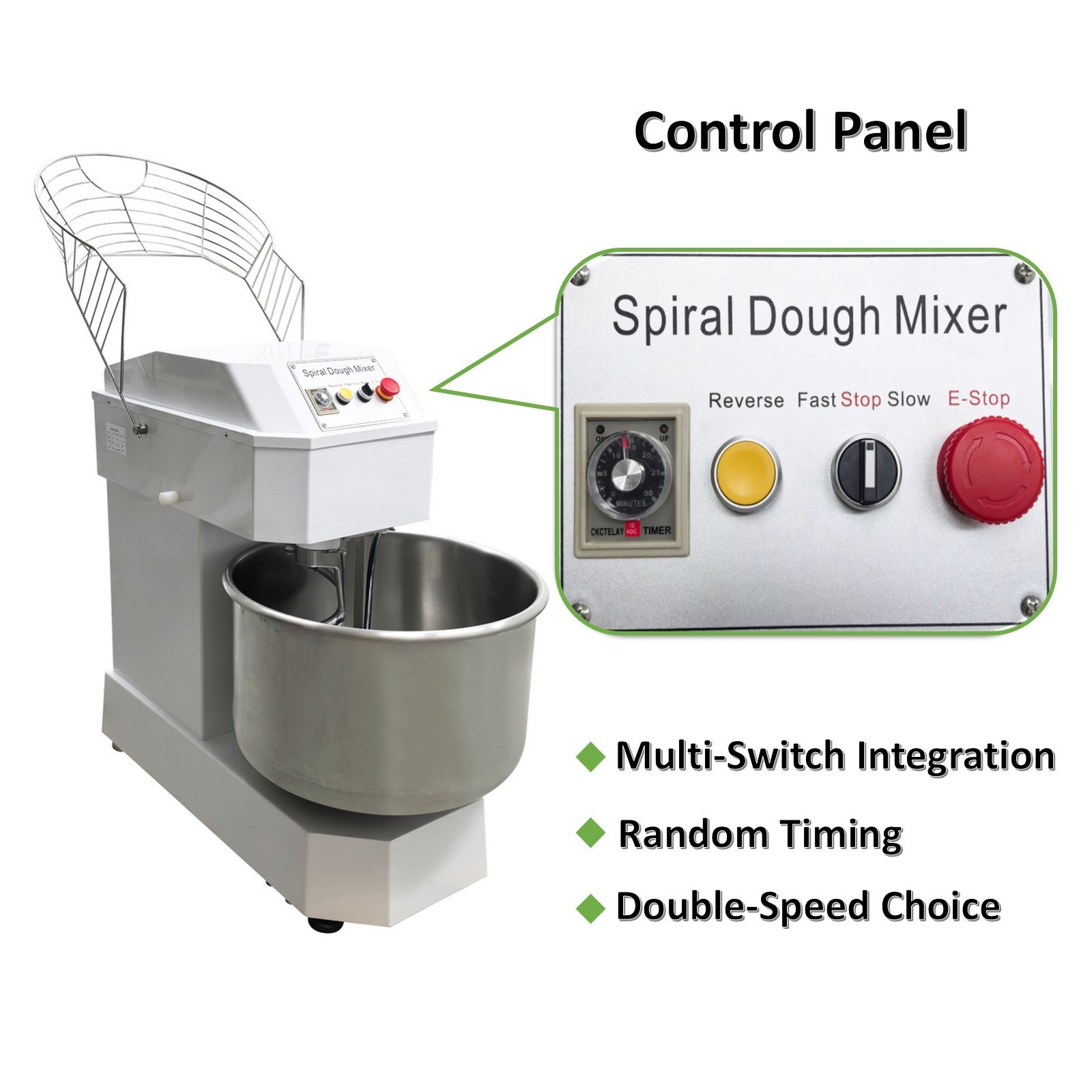 220V 80L Double-acting Double-speed Dough Mixer for Bread Pizza Three-phase