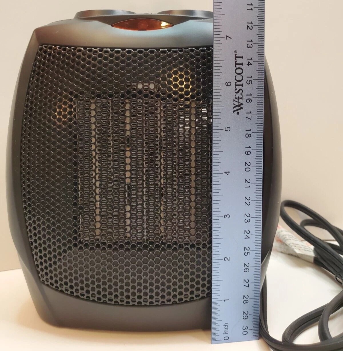Portable Electric Space Heater with Thermostat, 1500W/750W Safe and Quiet Cerami