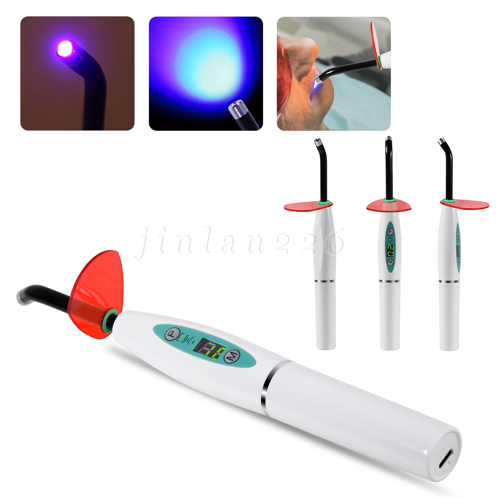 Dental Wireless Cordless LED Cure Curing Light Lamp 2000mw 5W Tool Resin Cure *1