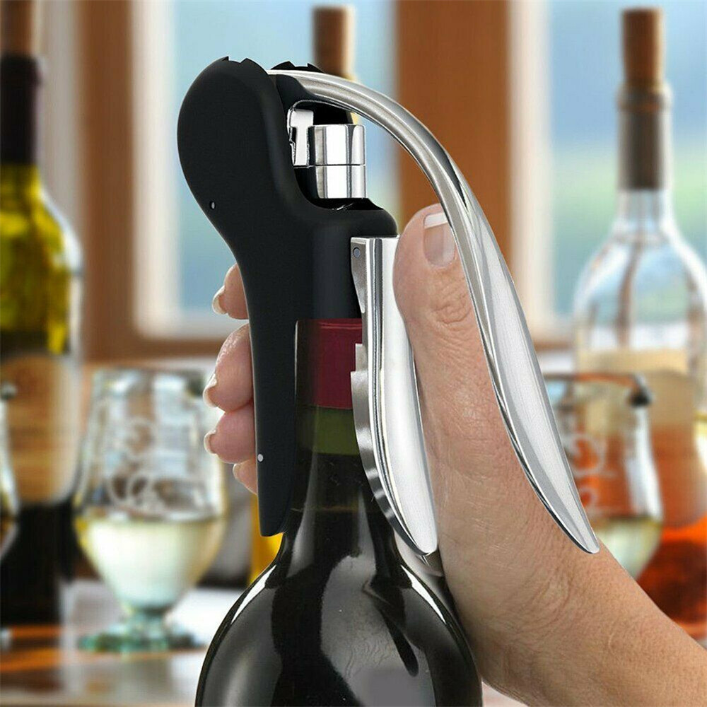 Rabbit Style Corkscrew Wine Bottle Lever Opener Foil Cutter Corkscrews Portable