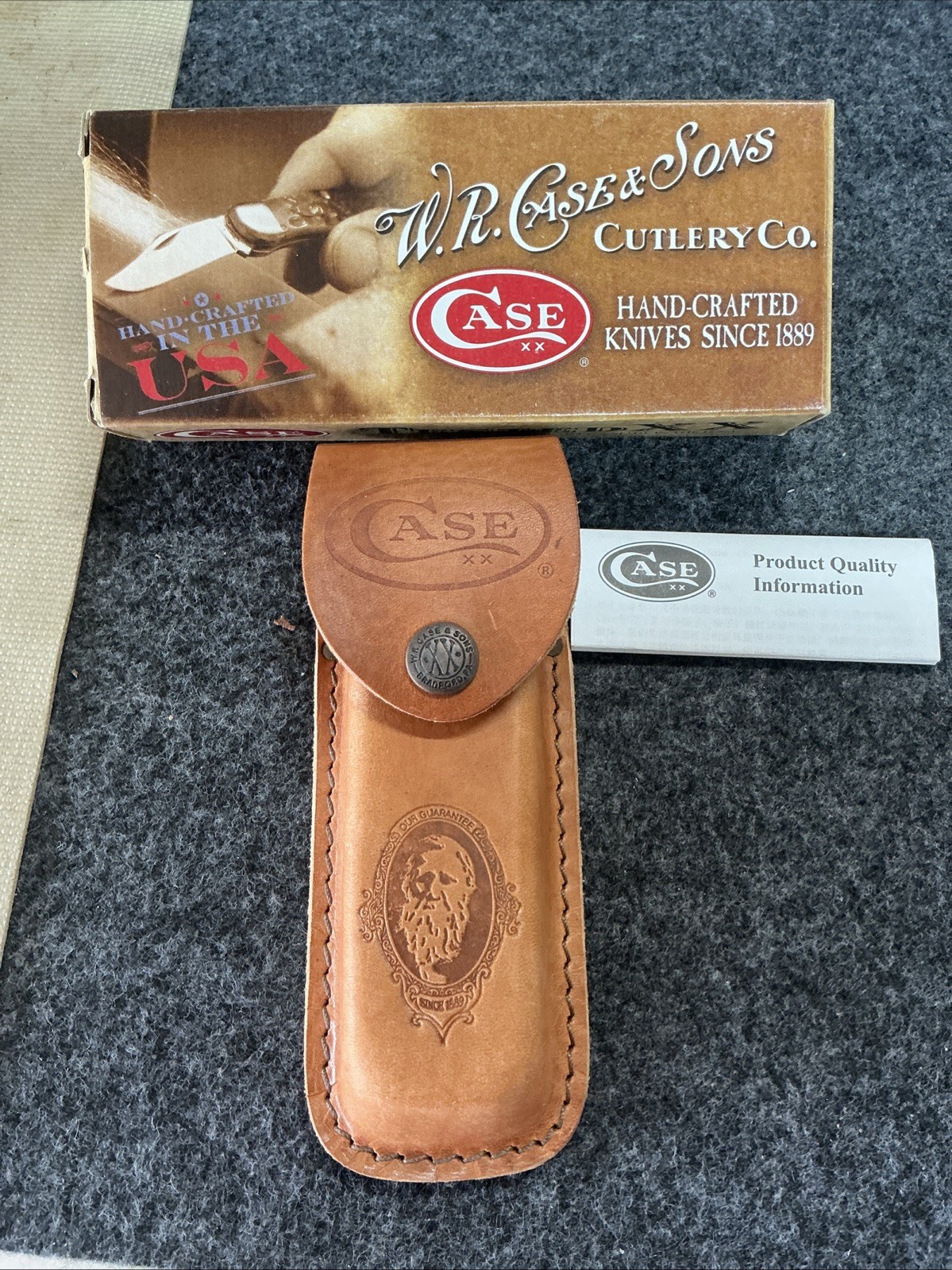 CASE XX  BROWN leather sheath folding hunter 6265 5265 6165 5165 “Brand New”