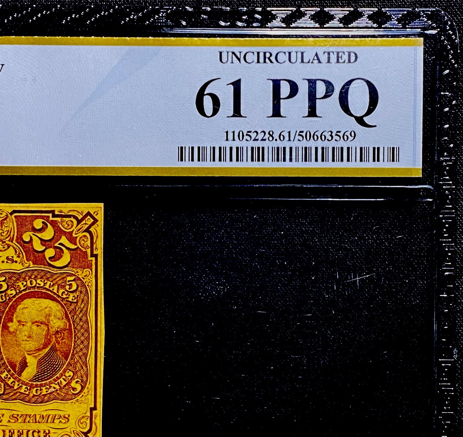 1862 FIRST ISSUE 25 Cents Fractional Currency 25c Note FR 1281 Civil War PCGS 61