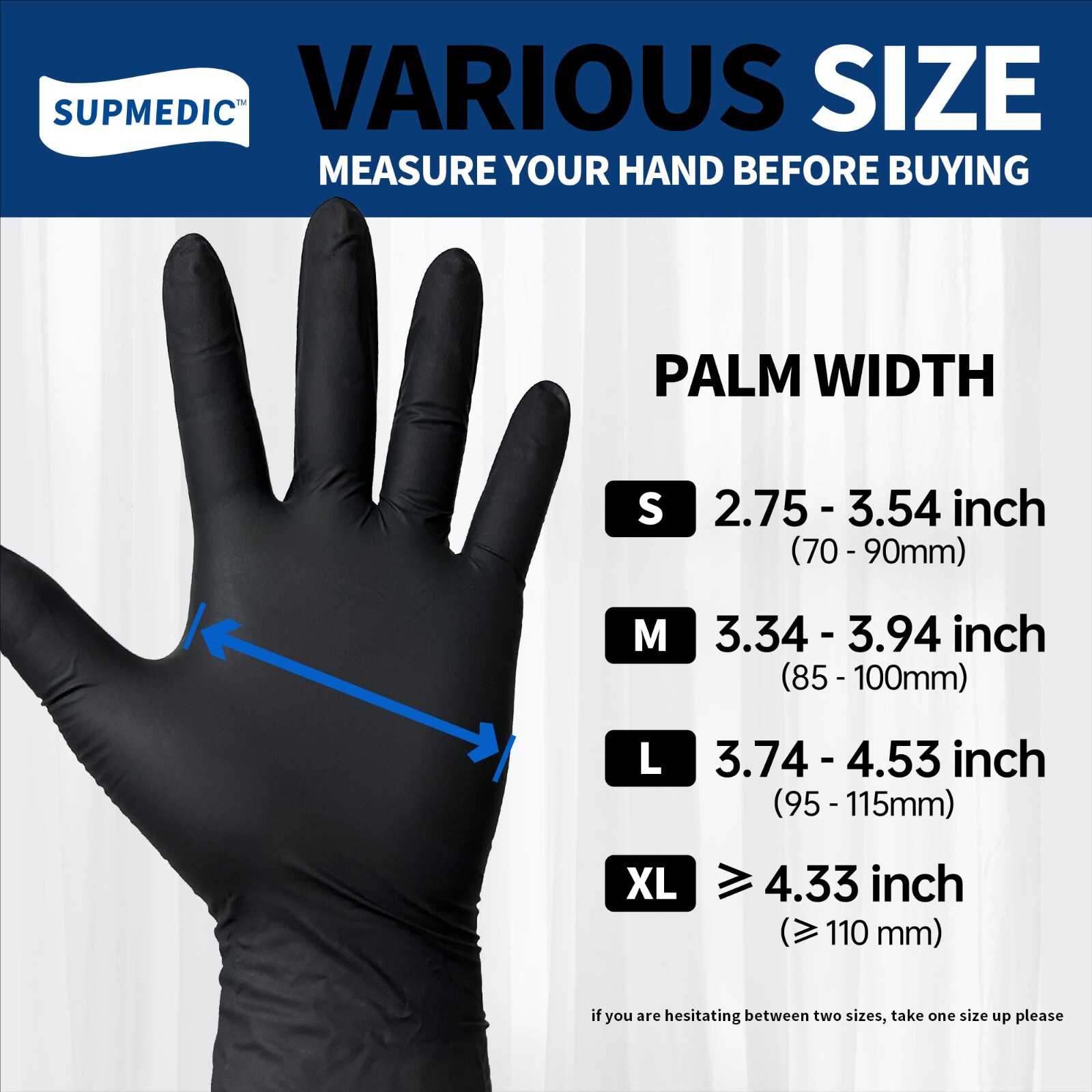 Medical Nitrile Exam Gloves Powder-Free Food-Safe Disposable Glove Black 100 PCs