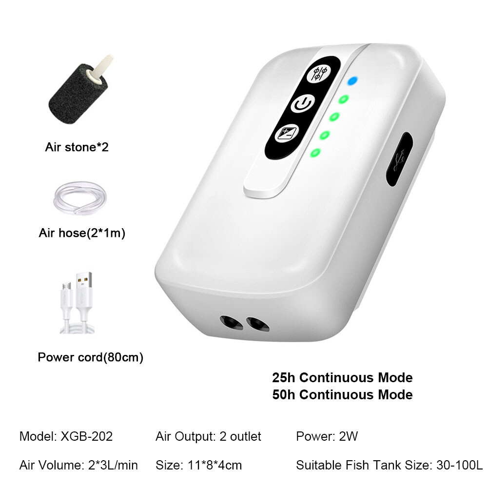 Rechargeable Portable Rechargeable Air pump aquarium fish tank Oxygen Pump New