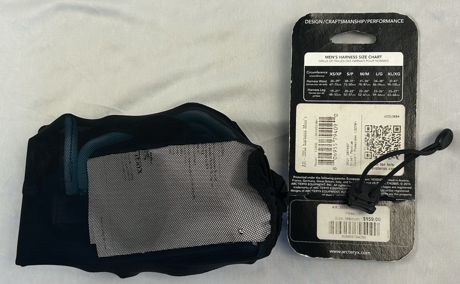 Arc’teryx AR-395a Men’s Climbing Harness – Medium – New With Tags