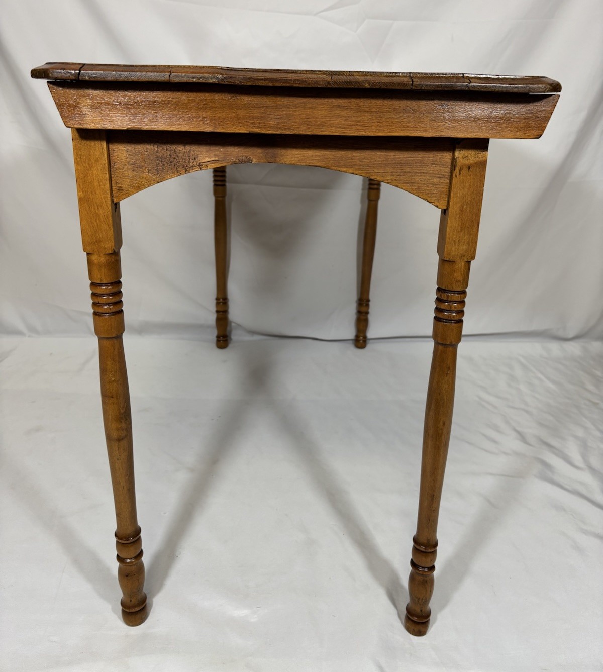 Antique Vintage Folding Wood Sewing Work Table w/ Ruler 35.75"x18" Child’s