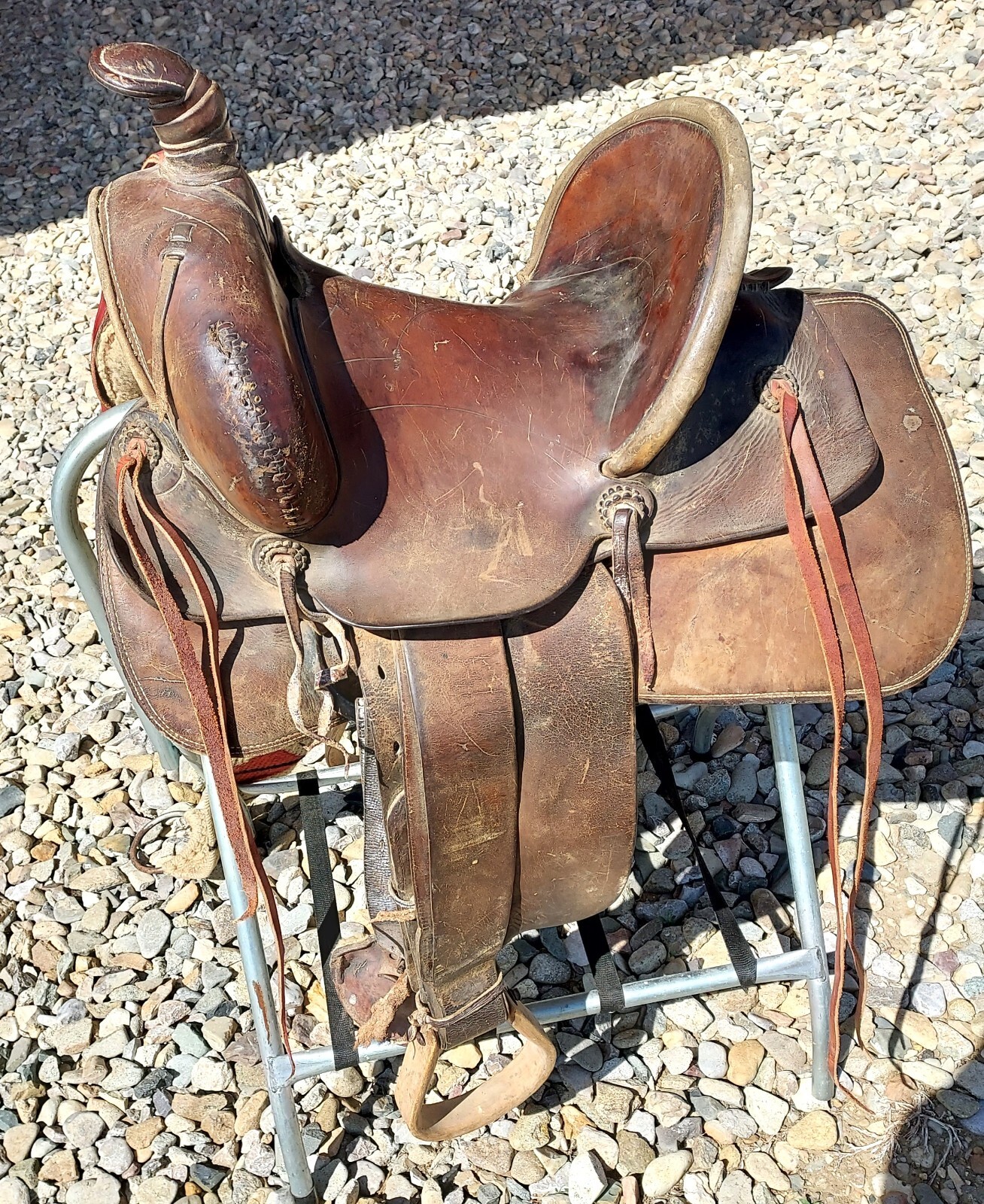 Antique Joseph Sullivan Fort Benton Montana - Saddle - Square Skirt  - 13" seat