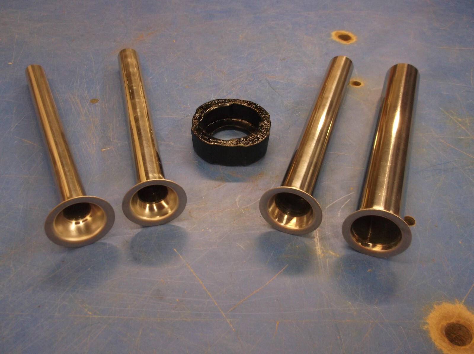 ENTERPRISE & OTHER NUT STAINLESS STEEL TUBES SET SAUSAGE STUFFER LARD PRESS #2