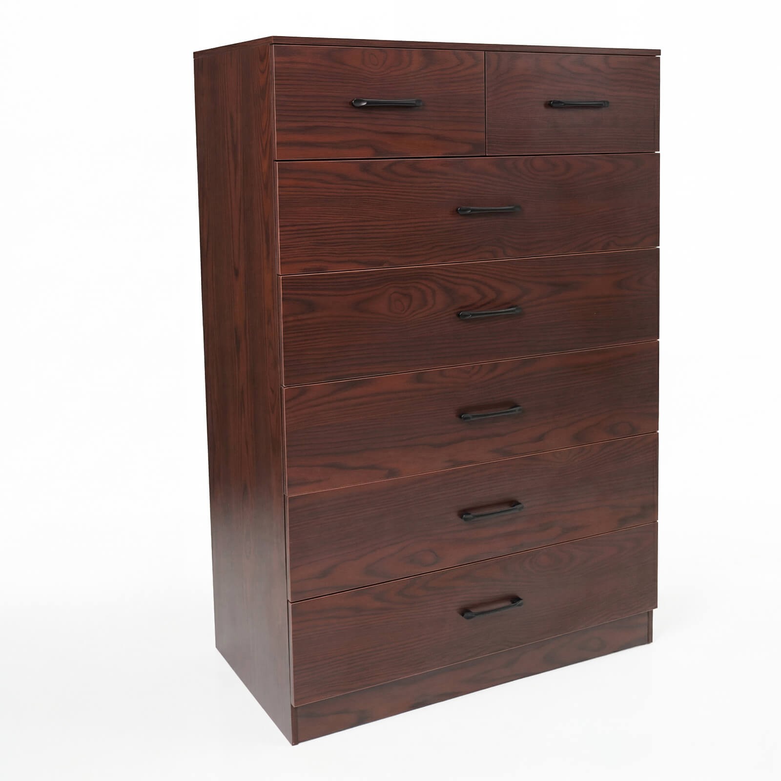 7 Drawers Dresser Wooden Chest of Drawers w/ Metal Handles, Guide Rails Espresso