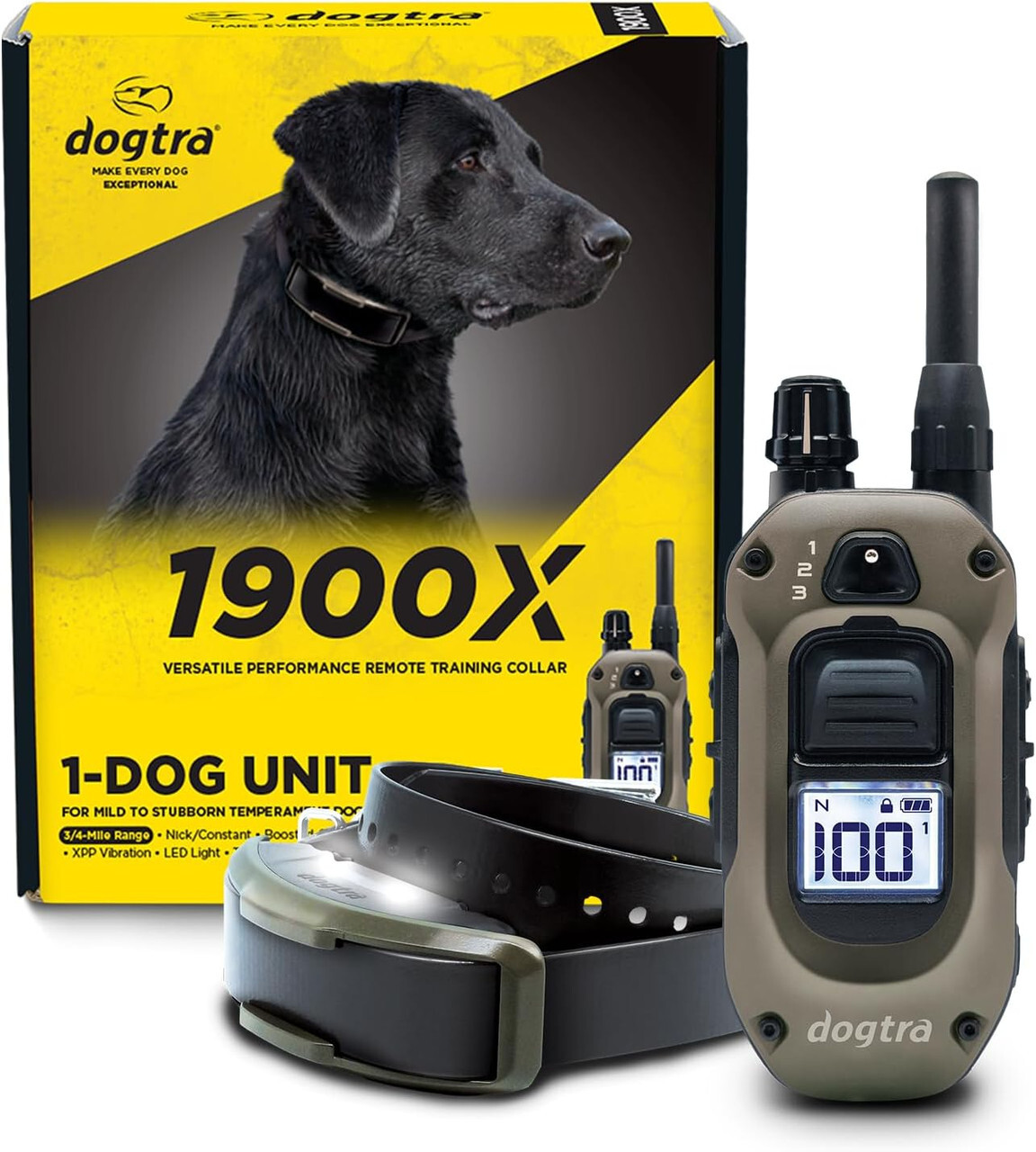 Dogtra 1900X + X-Sheild Training Collar 3/4 Mile Range, Boost and XPP Vibration