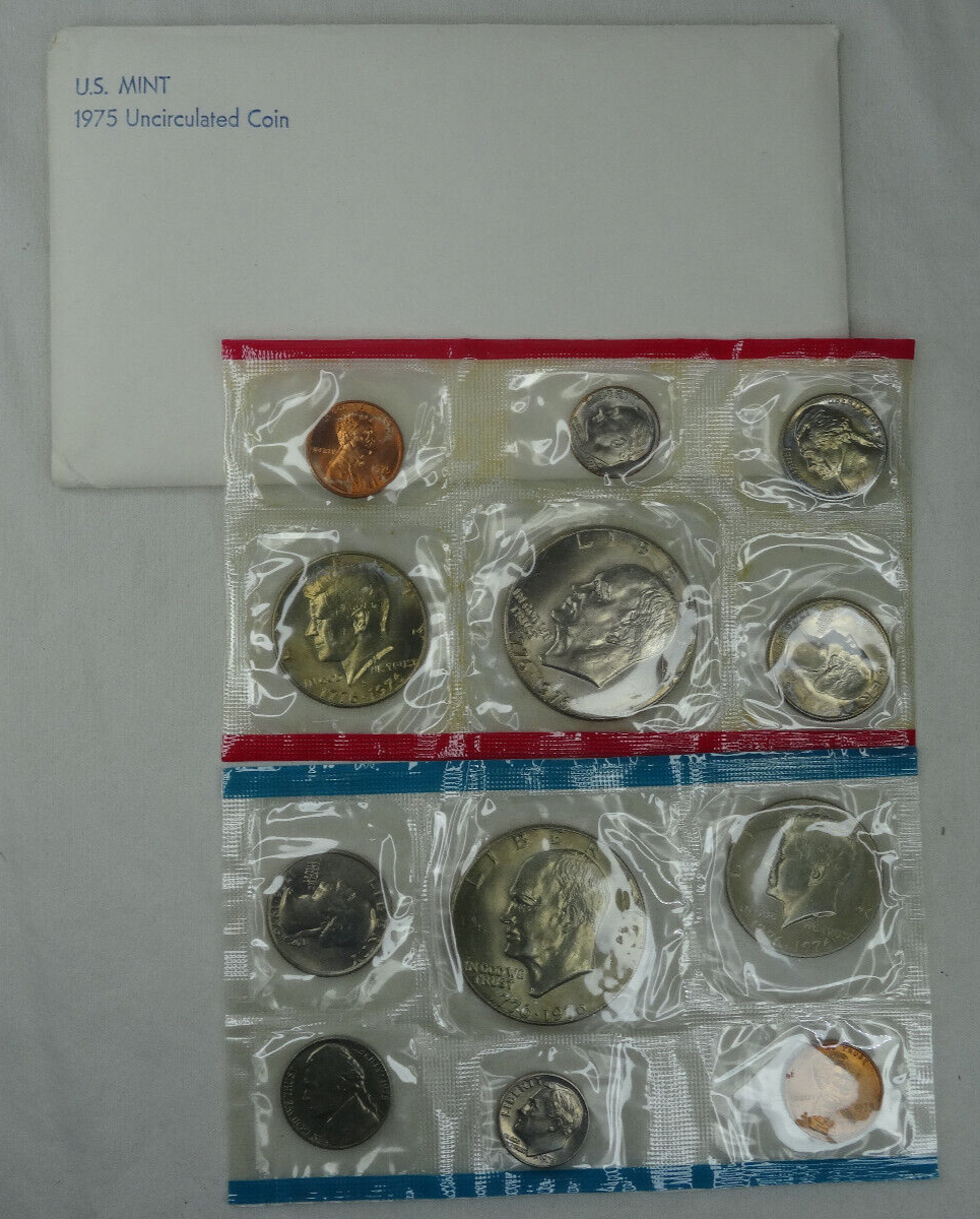 1970-1979 Lot of 10 US Mint P & D Sets Decade 118 Coins Original Mint Envelopes