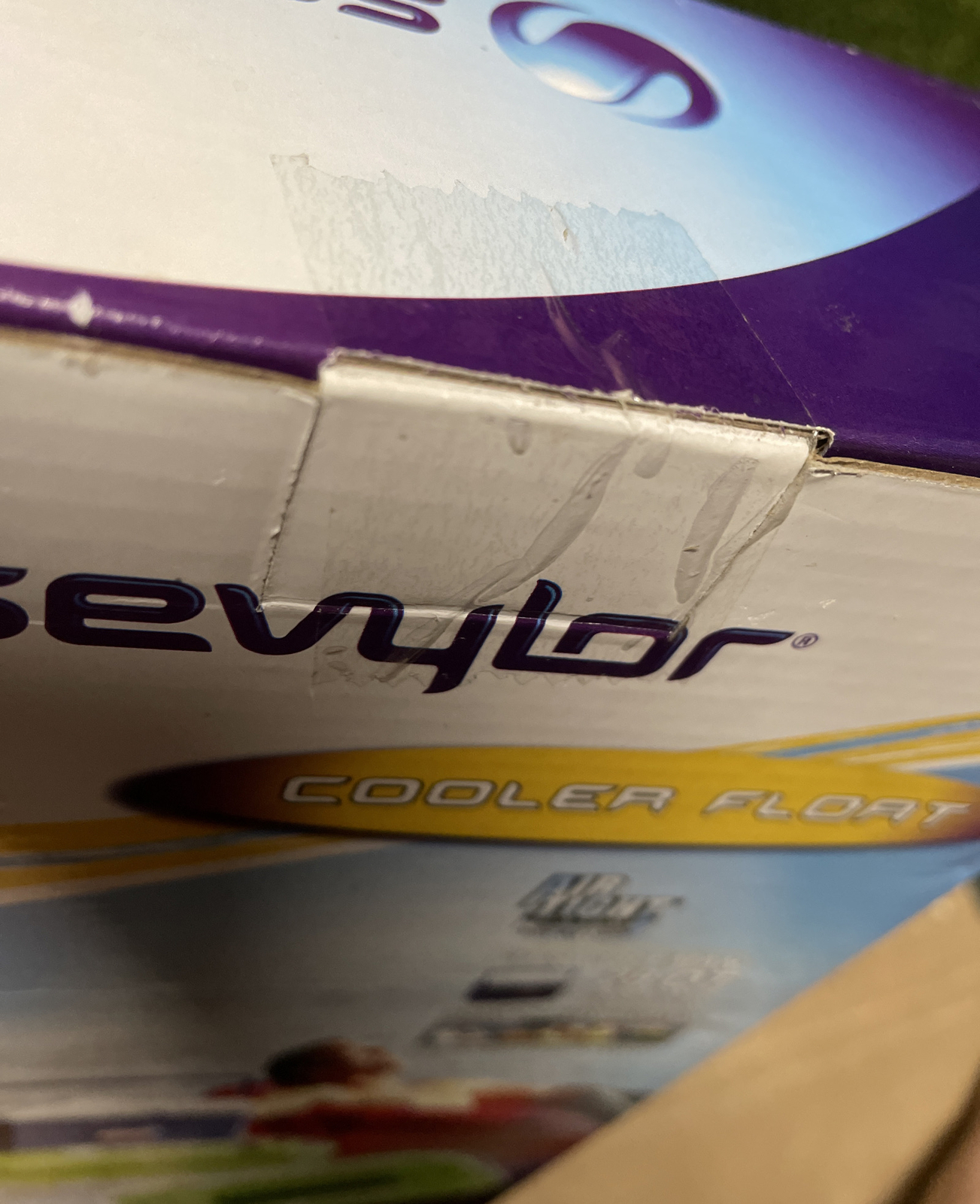 Pool Float Sevylor Cooler Green Inflatable Fits 28Qt 4 Cup Holders NEW SNAP STAY