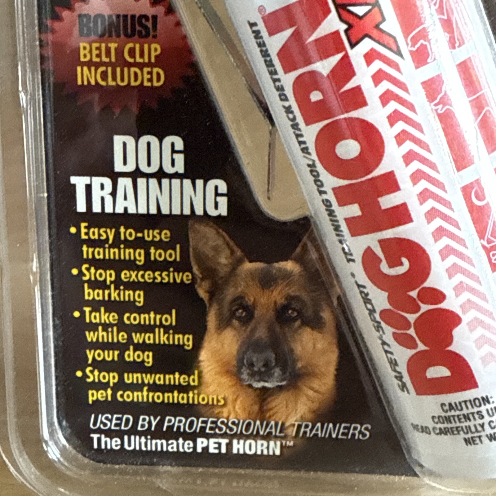 Safety Sport Dog Air Horn XL Training Tool Attack Deterrent Belt Clip NEW