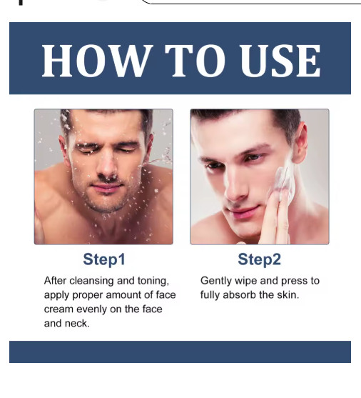 Particle Face Cream For Men 6 In 1 Anti Aging Cream Fights Eye Bags Dark Spots