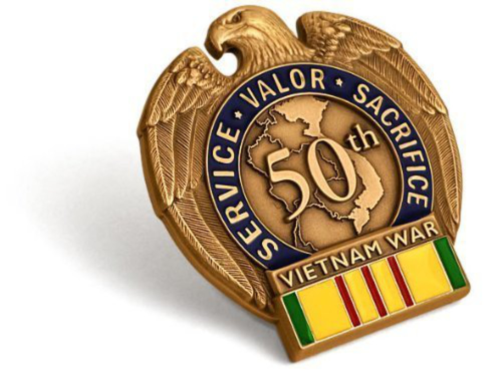 NEW Vietnam War 50th Anniversary in-Theater Veteran Commemorative Insignia Pin