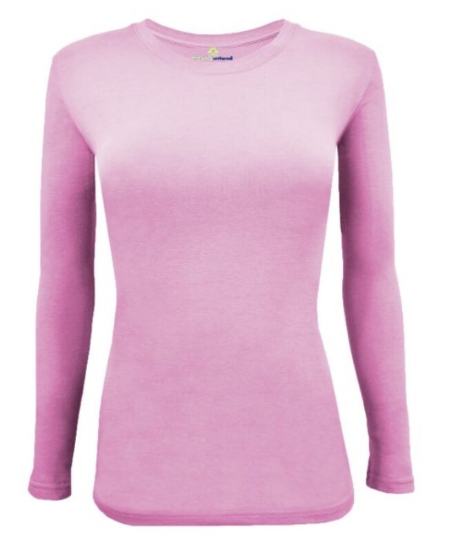 Natural Uniforms Women's Long Sleeve Under-scrub Stretch T-Shirt Scrub Top