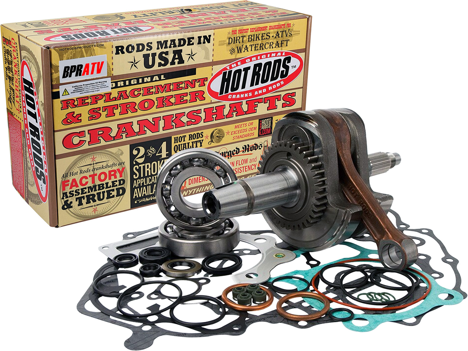 06-13 Kawasaki KX 100 Hot Rods Crank Bottom End Rebuild Kit Gaskets CBK0102 4066