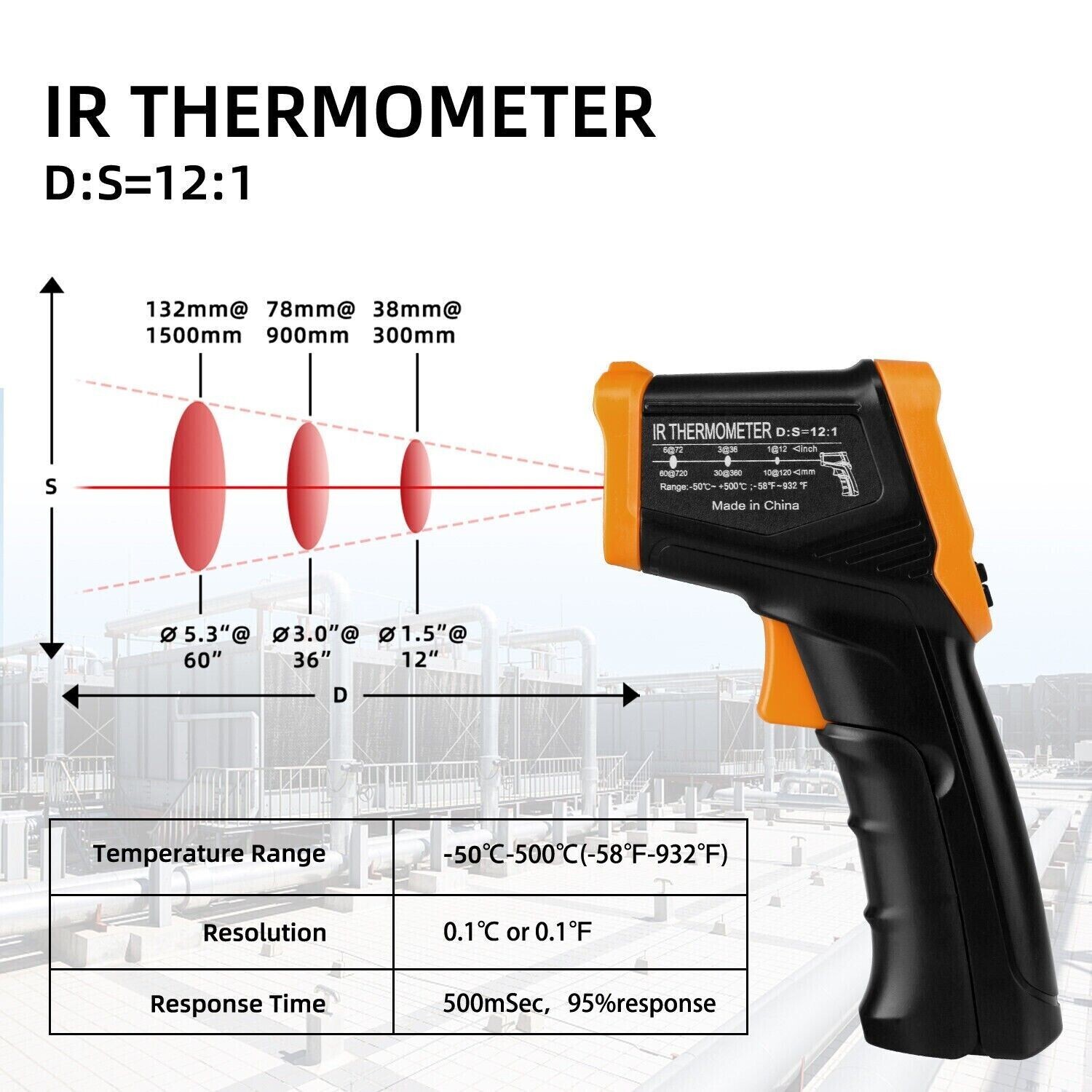 Infrared Thermometer Non-contact Digital Laser Infrared Temperature Gun