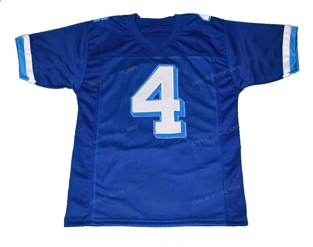 Movie Varsity Jonathan Moxon #4 Jersey West Canaan Coyotes Blues Youth/Men Sewn