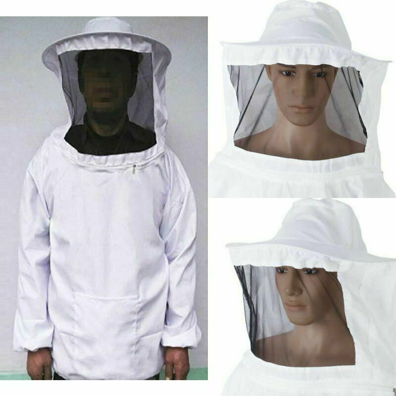 Protective Beekeeping Jacket Veil Suit + 1 Pair Beekeeping Long Sleeve Gloves US