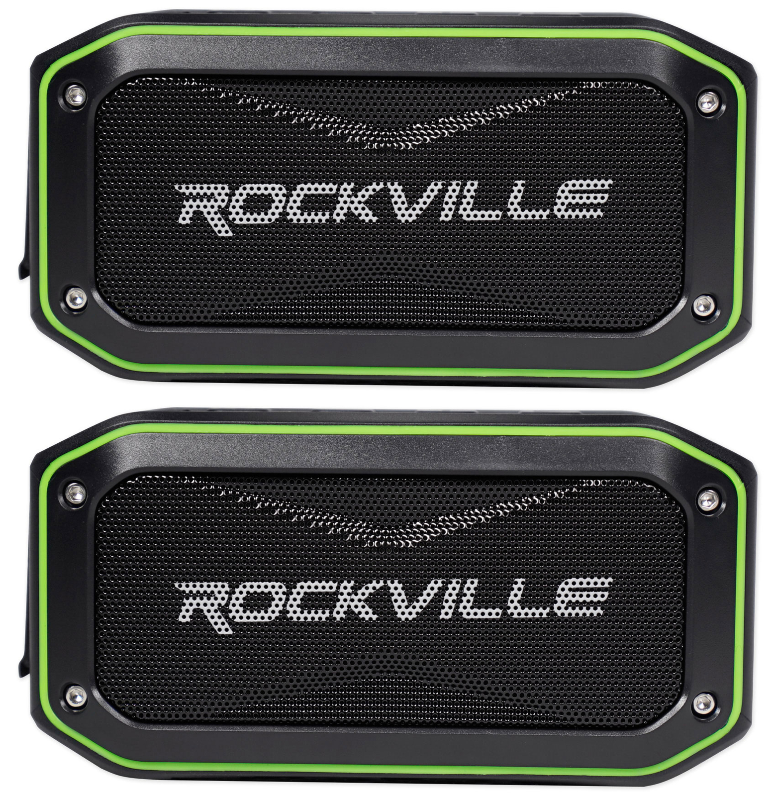 (2) Rockville ROCK ANYWHERE WaterProof Portable Bluetooth Speakers+TWS Linking