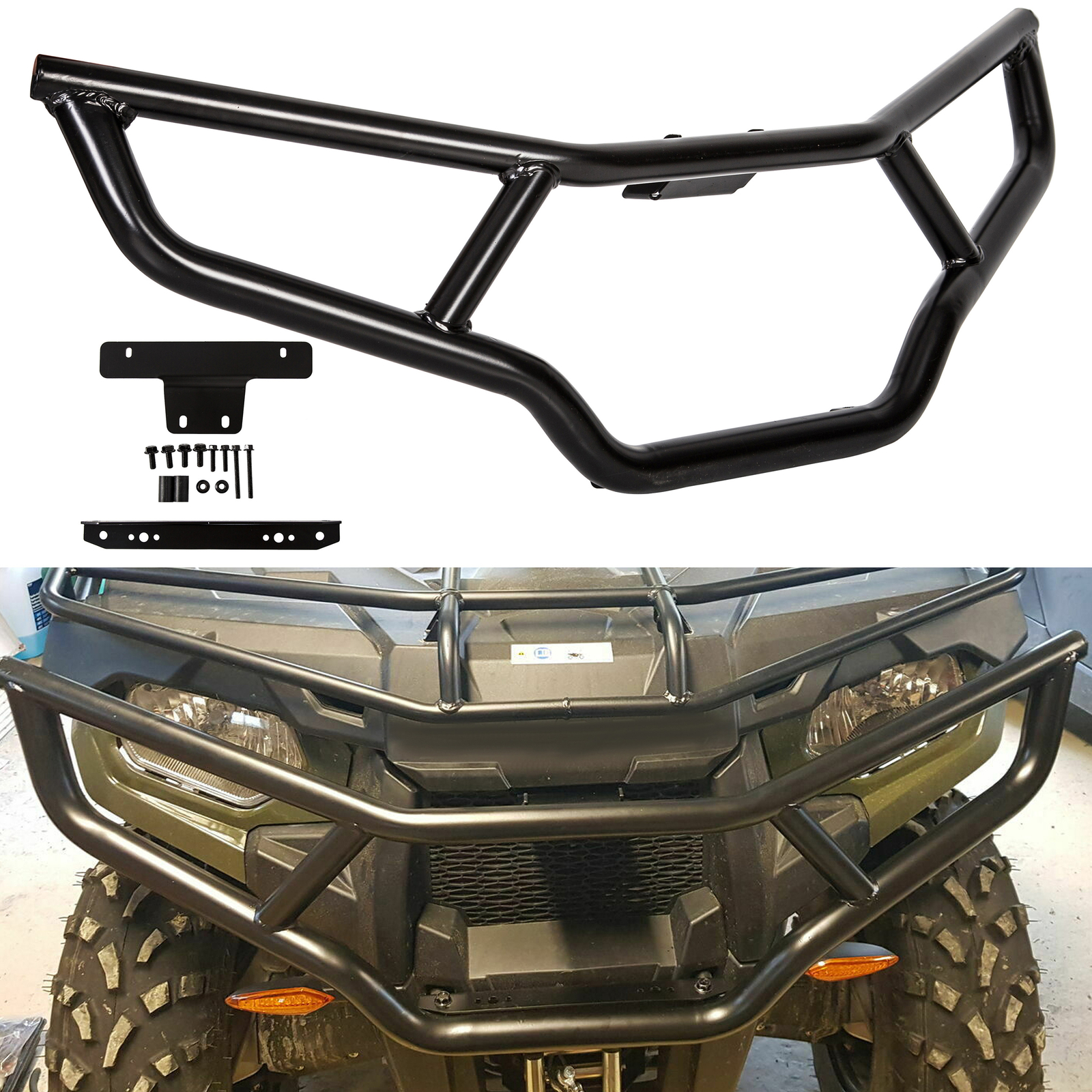 Front + Rear Brush Guard Bumper For Polaris Sportsman 450 570 14-23 #2879715