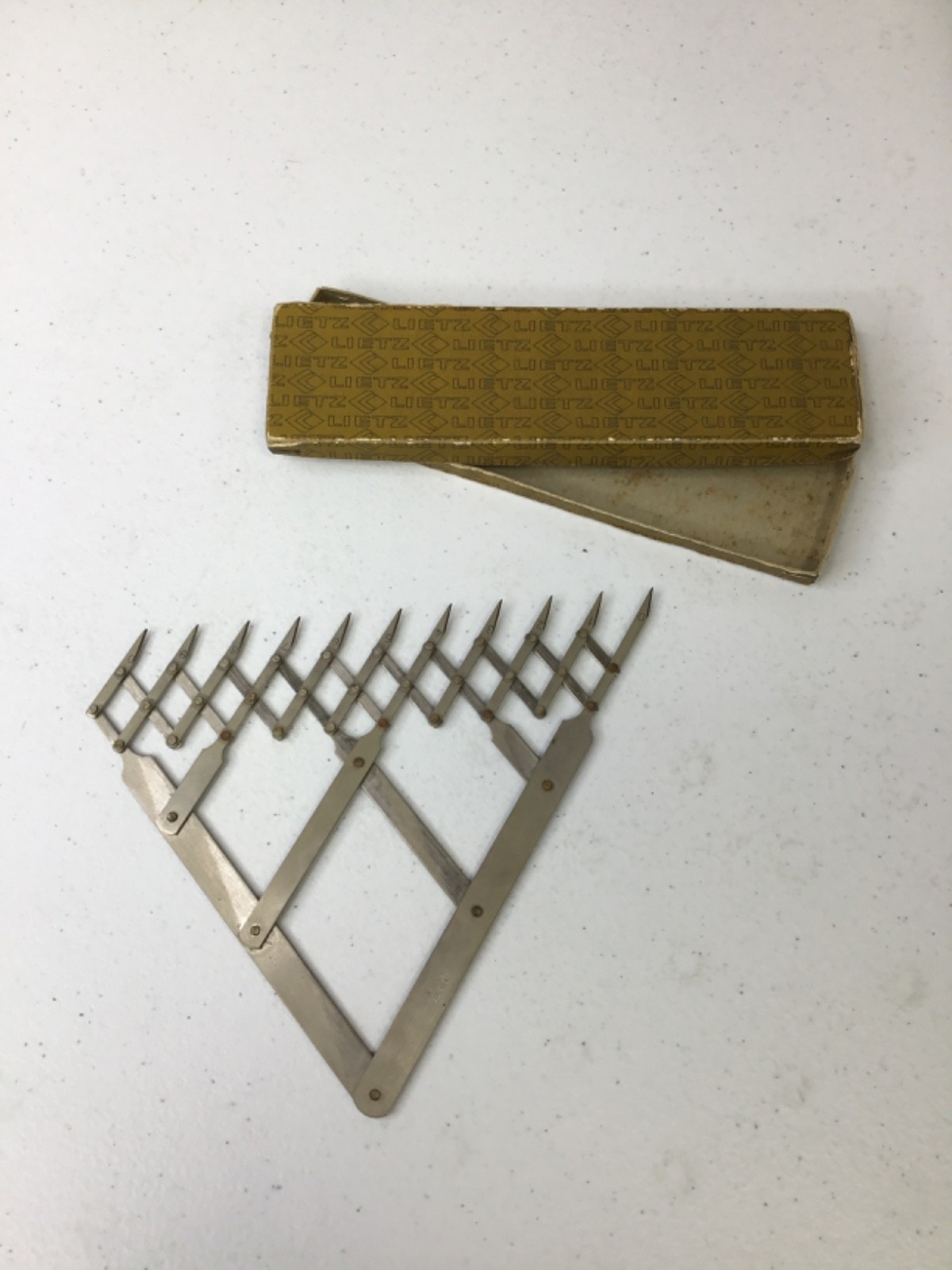 Vintage Lietz German 10-Point Spacing Divider Tool W/Original Box