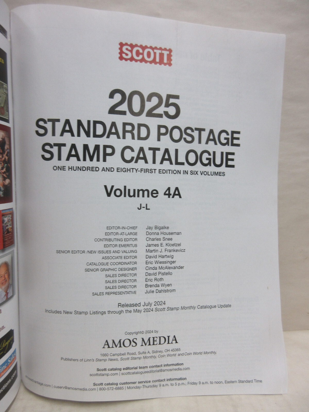 2025 Scott Standard Postage Stamp Catalog Volume 4 A/B Worldwide Countries J-M