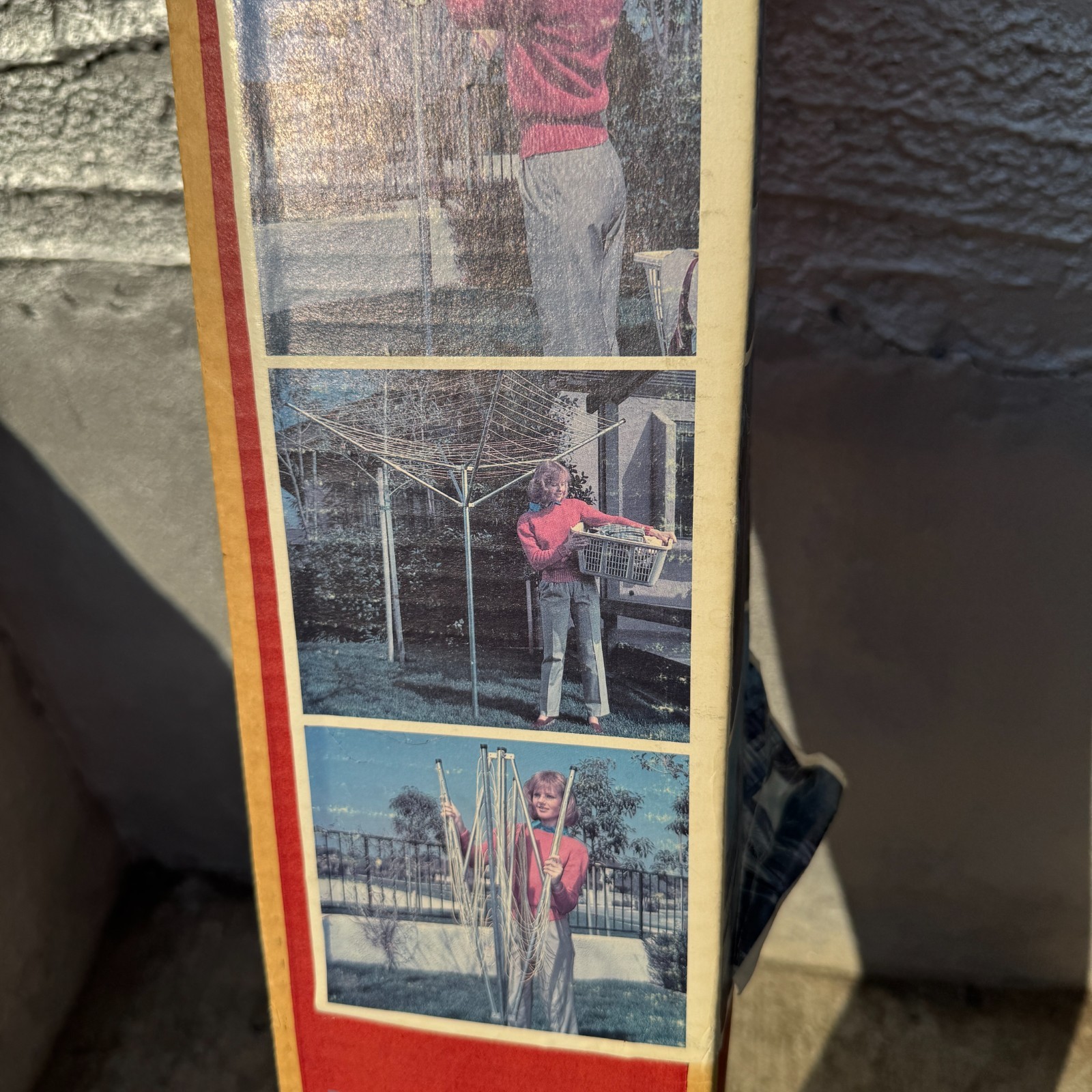 Vintage 7ft Sears Rotating Dryer Pole Clothesline Clothes Outdoor Drying Laundry