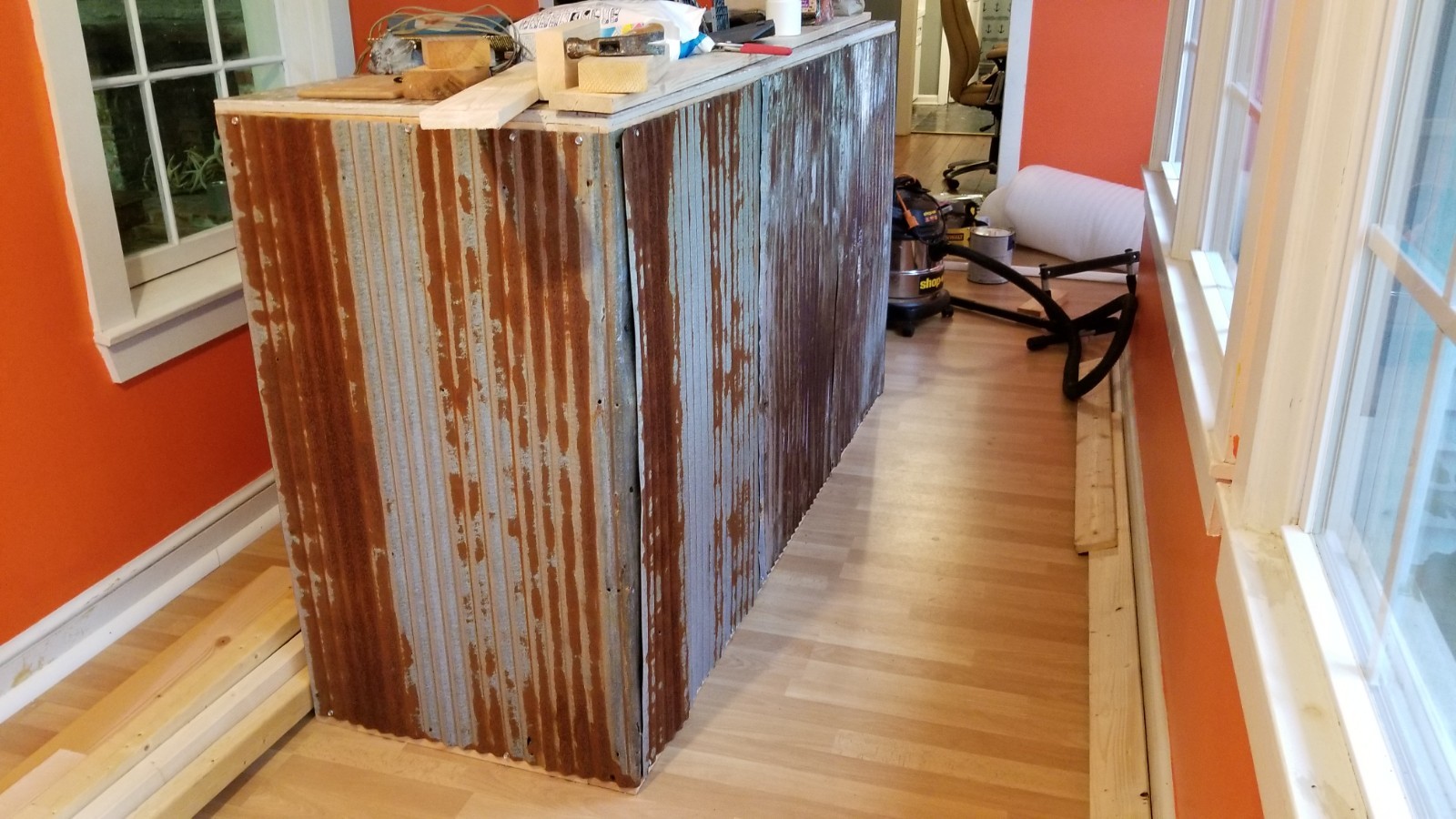 5 pcs 3' x 2' Reclaim Corrugated Metal Sheet Barn Tin Rustic Home Decor Wainscot