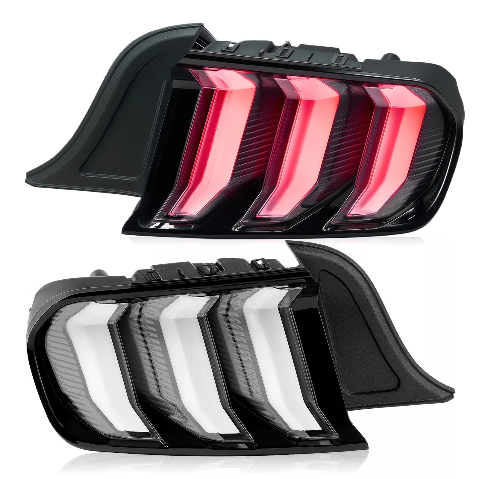 Set LED Tail lights For 2015-2022 Ford Mustang Euro Style w/ Sequential Signals