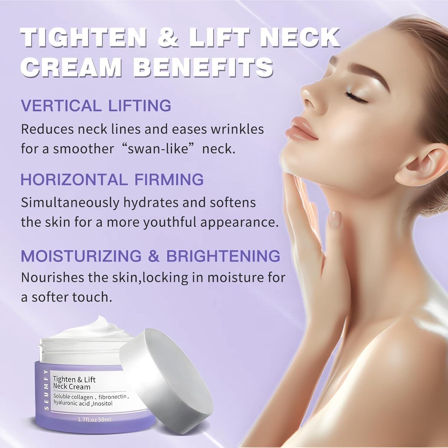 GDO Tighten and Lift Neck Cream Firming Anti-Aging 1.7oz- Clinically Tested