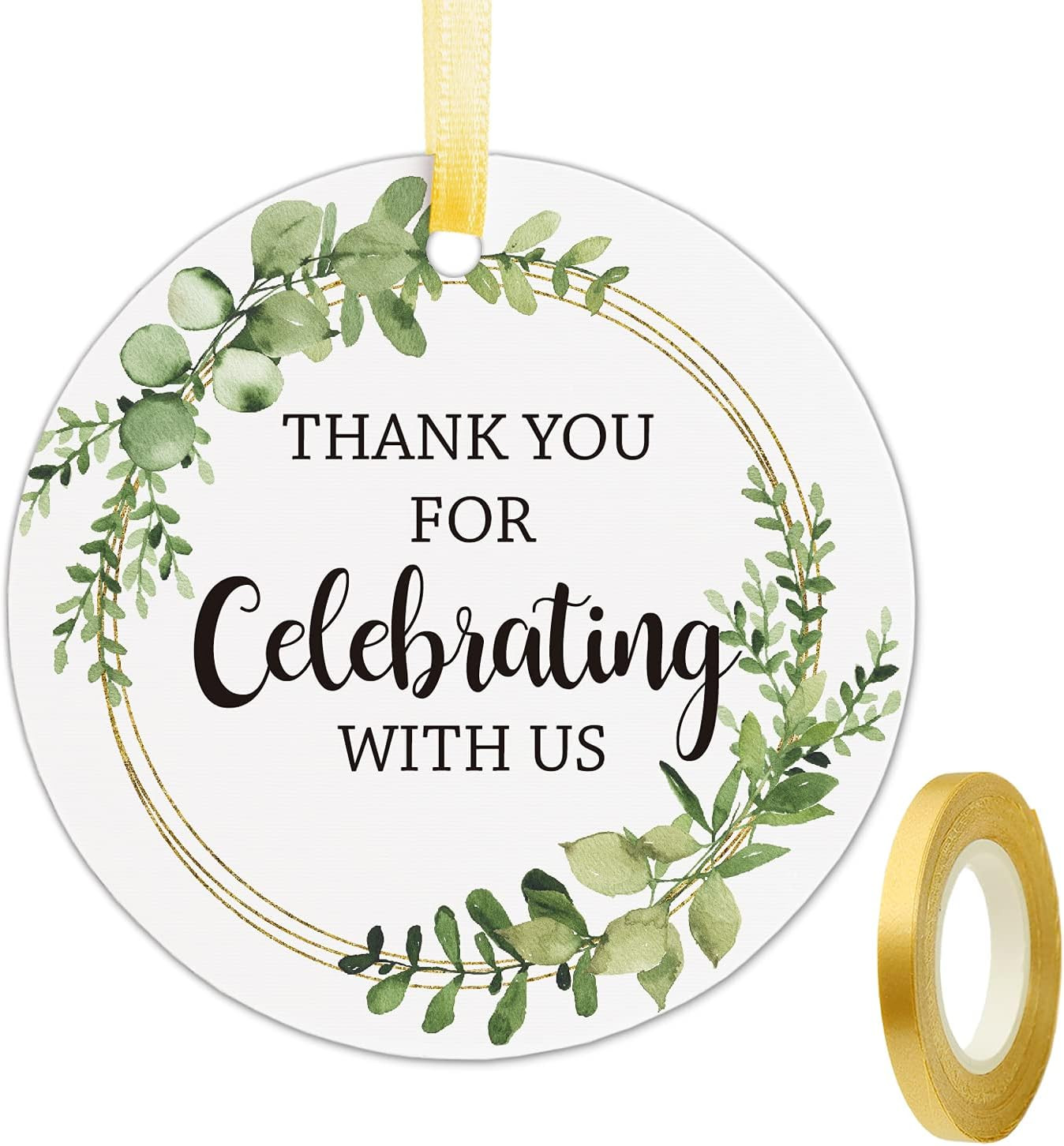 Thank You for Celebrating with Us Tags, Thank You Tags for Wedding Favors, Brida