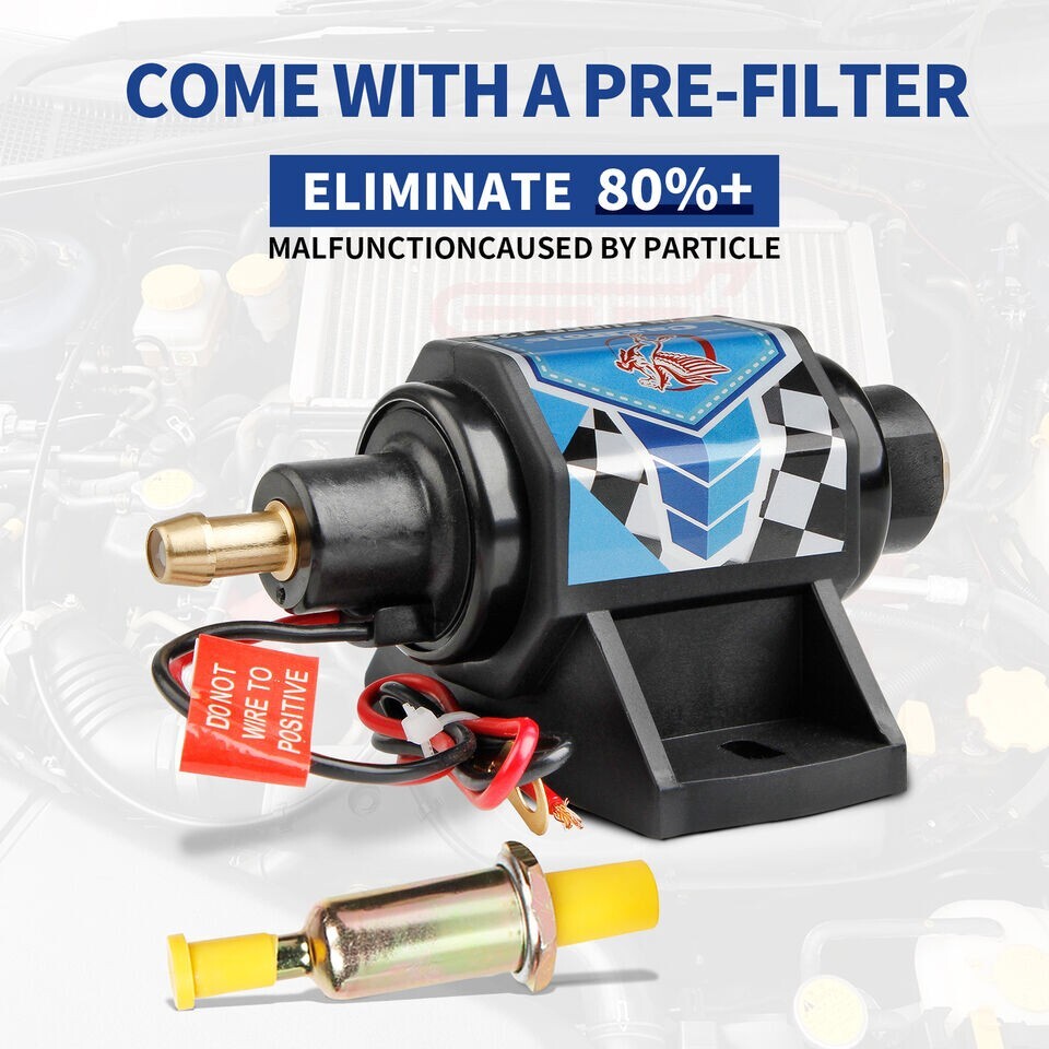 Universal Electric Fuel Pump Carburetor 12V Gas Diesel Inline Pump 35 GPH 5-9PSI