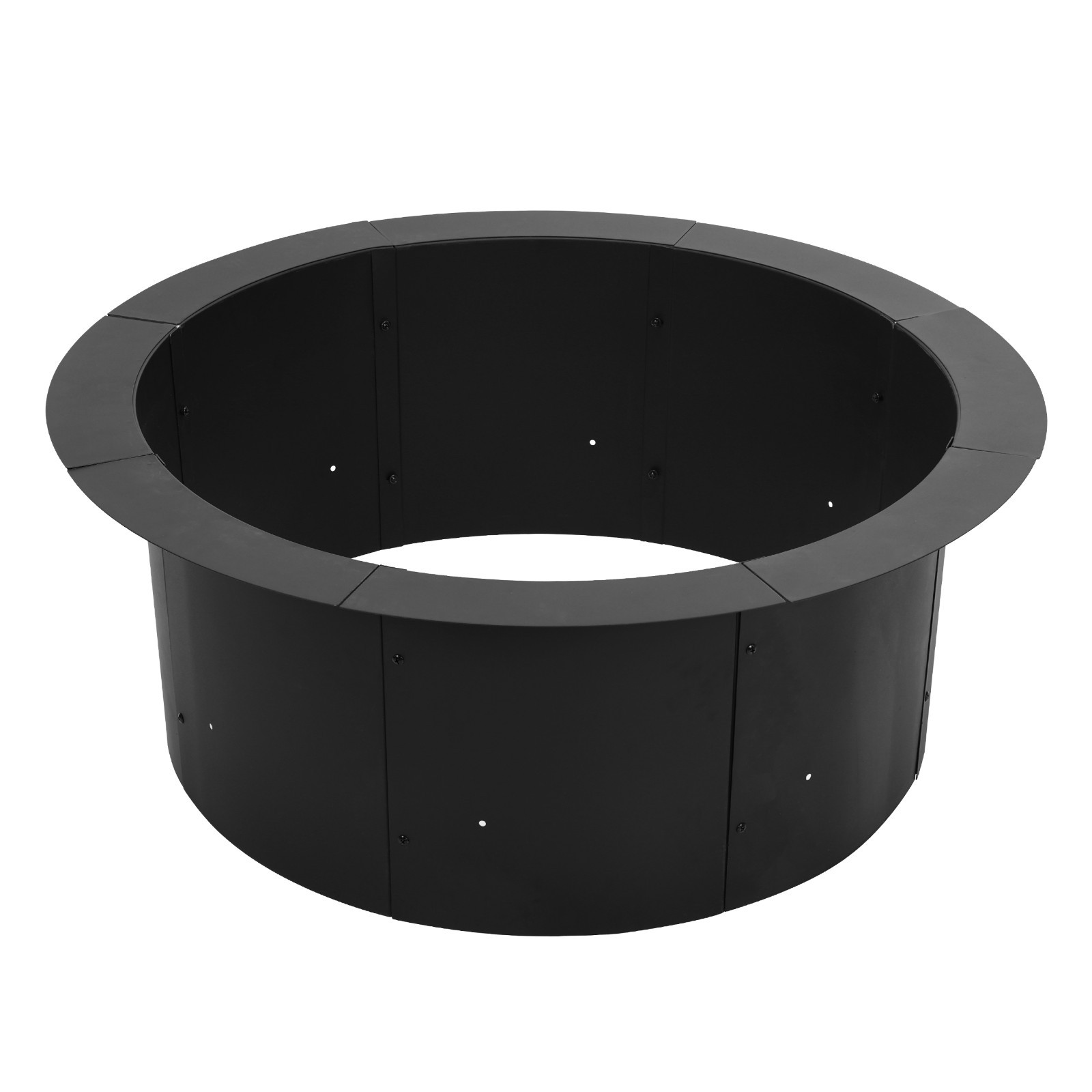 Aoodor 36'' Fire Pit Ring Heavy Duty Metal Round Fire Pit for DIY Wood Burning