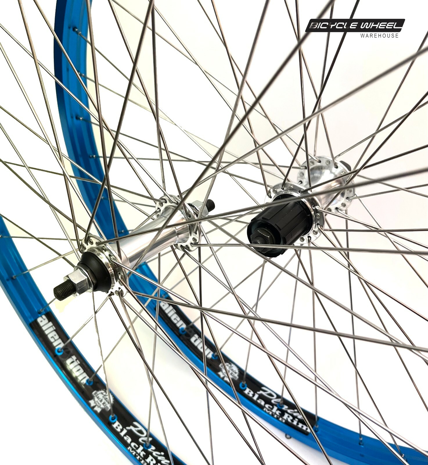 Alienation, 26" Rim Brake Bicycle Wheel Set, 6/7 Spd Non-Disc Silver Stainless