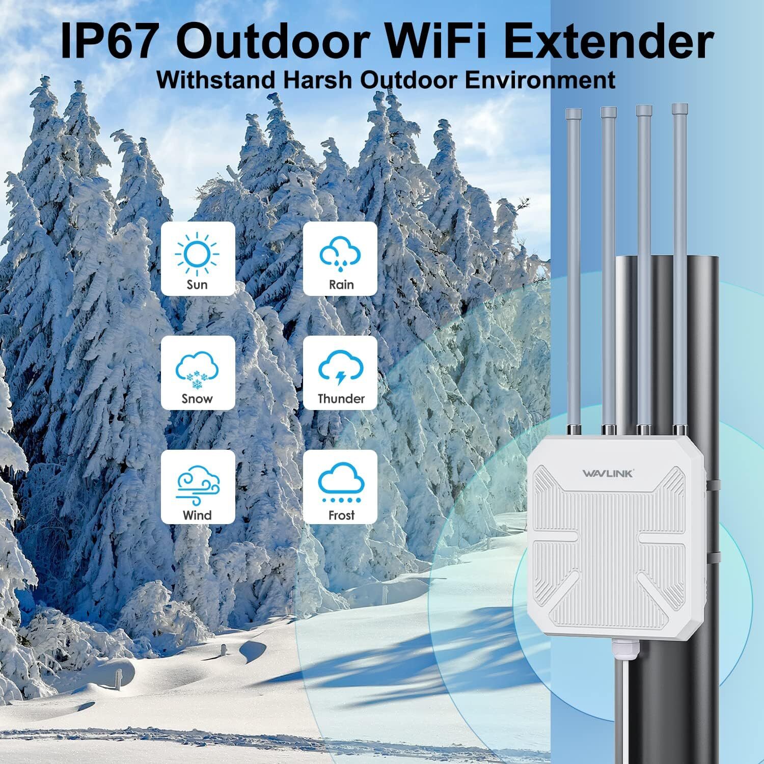 BE5100 Wi-Fi 7 Range Extender Dual Band WiFi 6 AX3000 AX1800 Outdoor Repeater