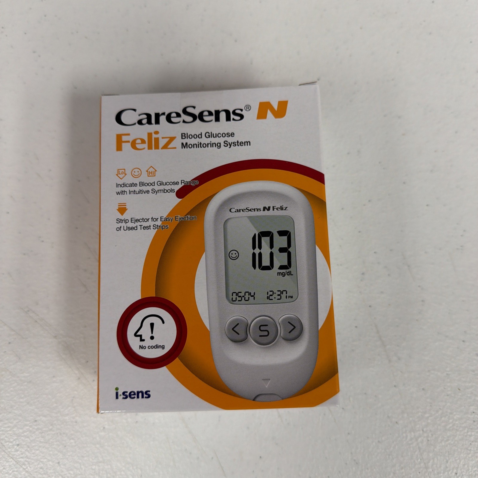 Caresens N Blood Glucose Monitoring Meter (Auto Coding) - 1 Diabetes Blood