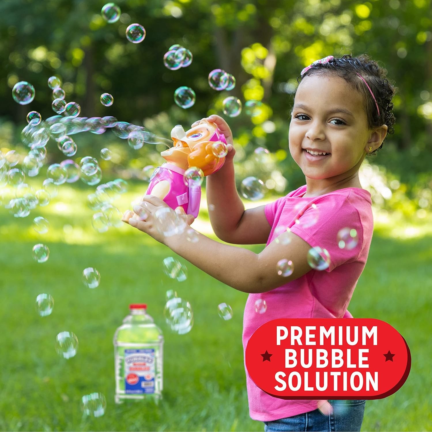 Non-Toxic Bubble Solution 64oz: USA Made Refill for All Bubble