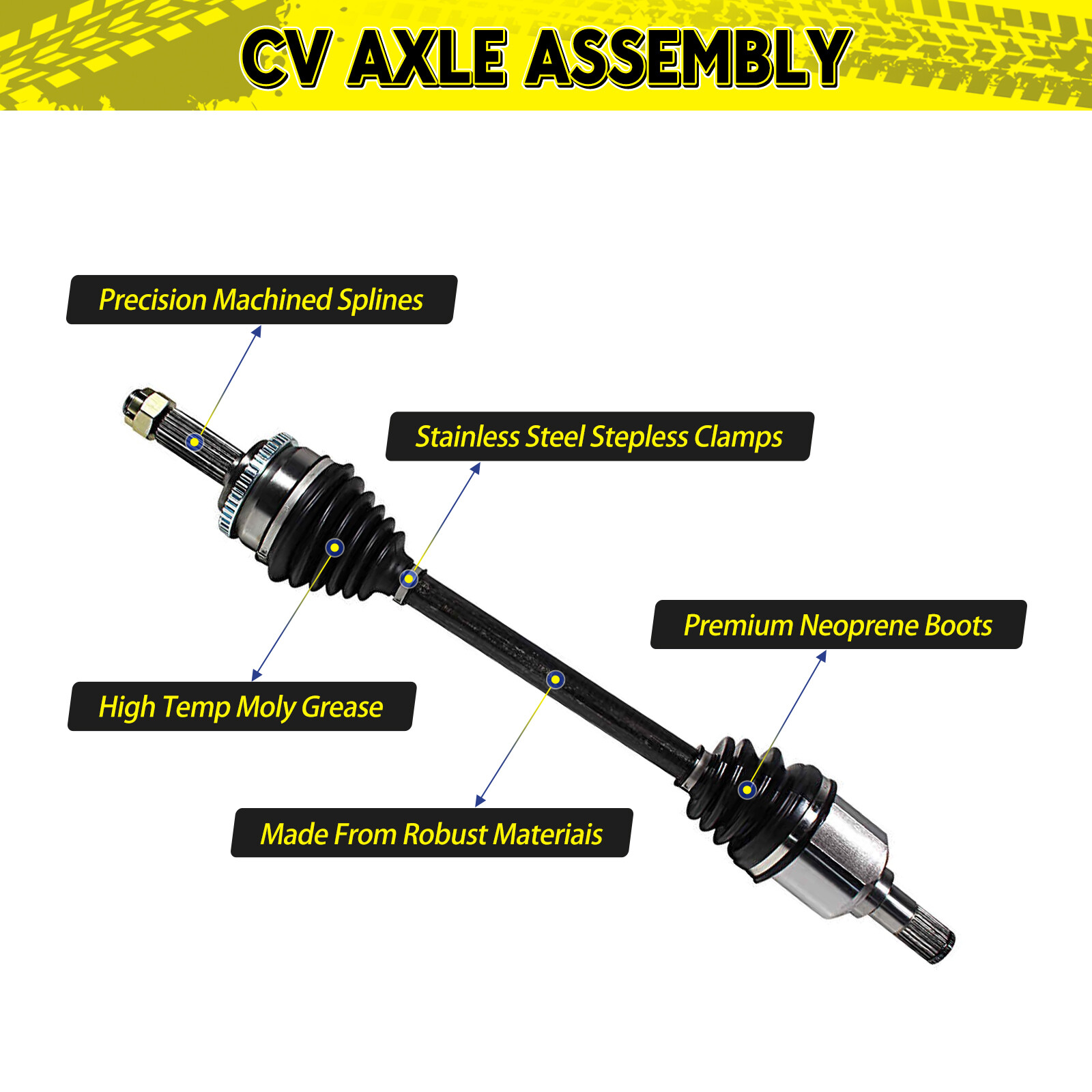 Front Pair CV Axle Joint Shaft Assembly for Nissan Titan Armada QX56 5.6L V8 4WD