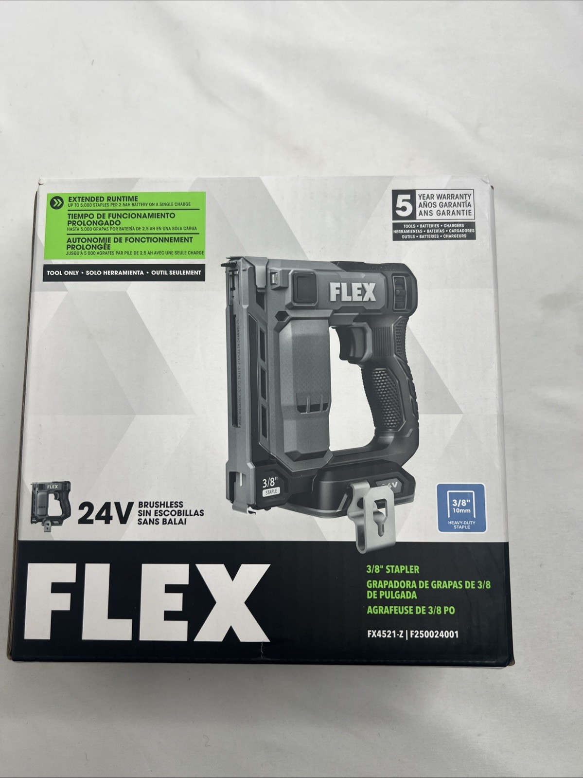 FLEX 24V Brushless 3/8" Cordless Stapler (Tool Only) FX4521-Z