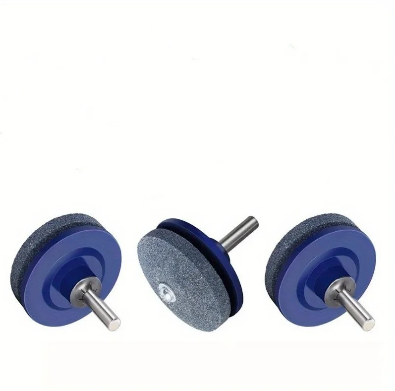 3pcs Electric Lawn Mower Sharpener – Durable Grinding Head & Whetstone Set - NEW