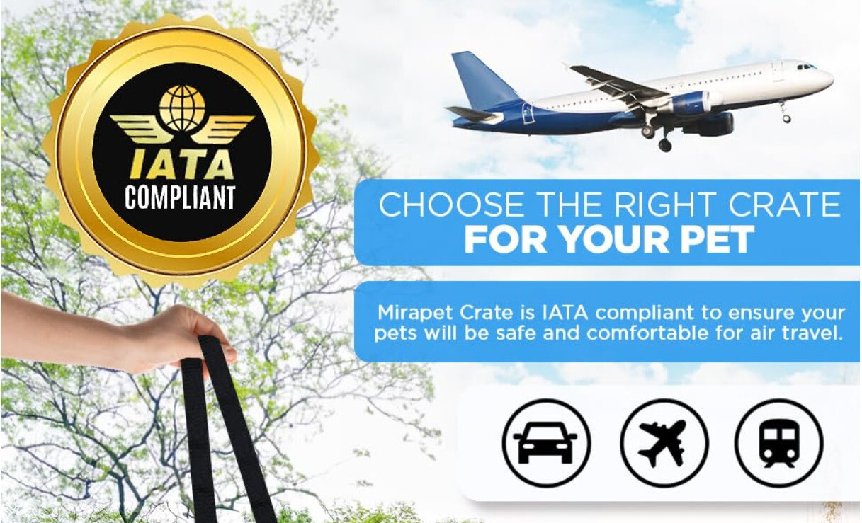 MiraPet USA Pet Carrier & Crate 35" Large Premium Collapsible Design Cat & Dog