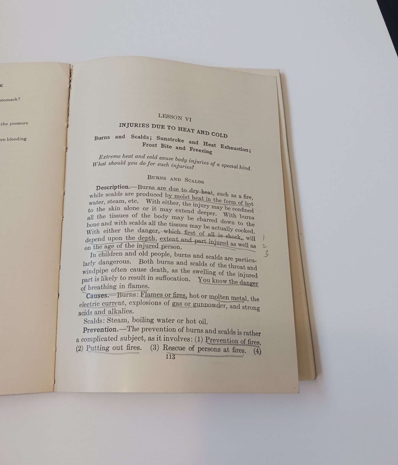 1925 American Red Cross First Aid Abridged Textbook Manual Third Edition