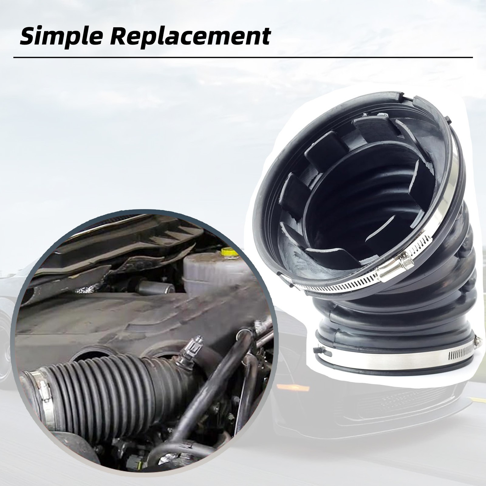 Intake Resonator Upper Hose Duct for 2007-2018 Dodge Ram 2500-5500 6.7L Diesel