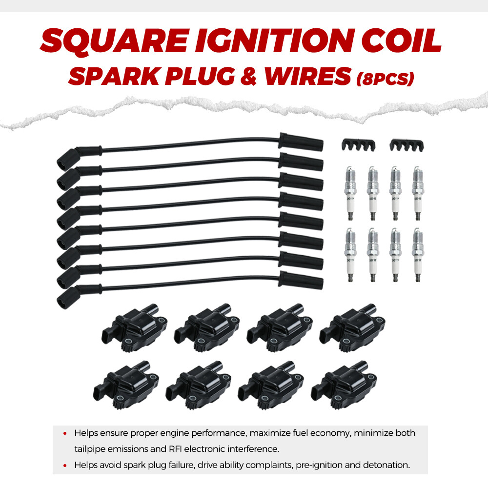 Spark Plugs And Wire And Coil Packs Ignition Coil Set For GM 4.8 5.3 6.0 6.2 7.0