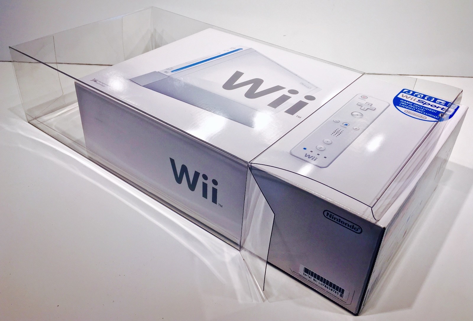 1 Clear Console Box Protector NINTENDO Wii Console Box Original Size! Read!