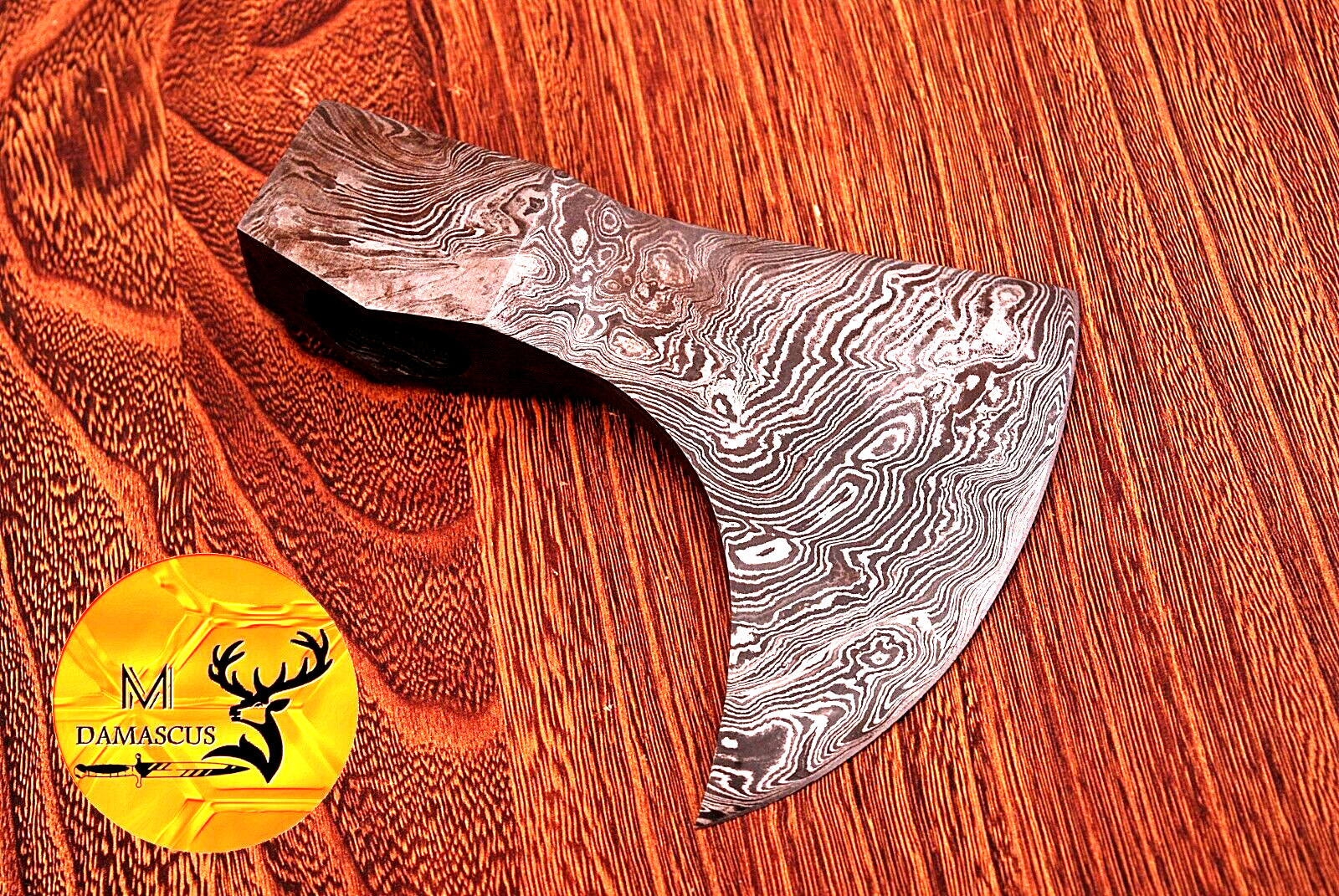 CUSTOM HANDMADE FORGED DAMASCUS STEEL AXE HEAD VIKING HATCHET TOMAHAWK 932